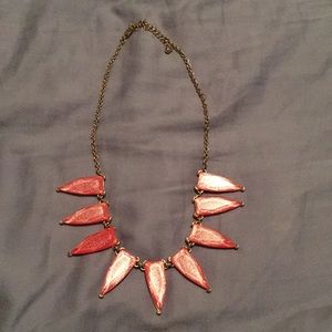 Pink glitter statement necklace